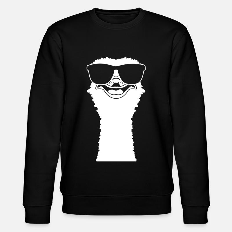 Ostrich with sunglasses - Stanley/Stella CHANGER Unisex Organic Sweatshirt - black