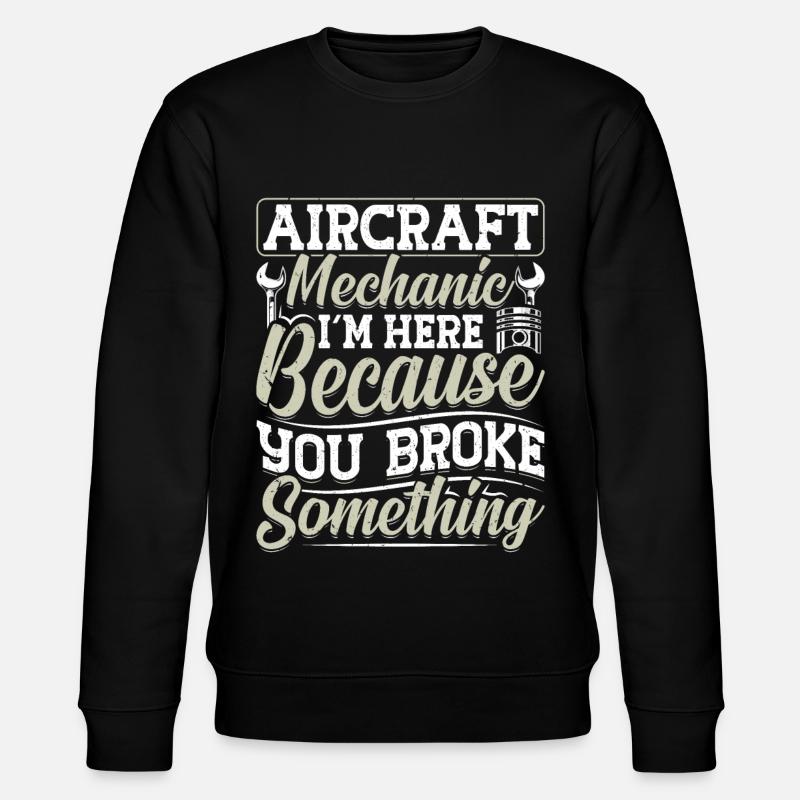 Love Avion aviation - Sweat bio CHANGER Stanley/Stella Unisexe - noir