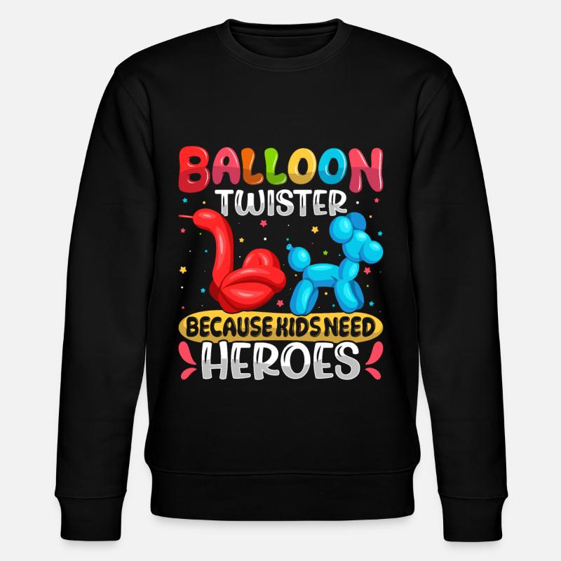 Party Balloon Design - Stanley/Stella Unisex Bio-Sweatshirt CHANGER  - Schwarz