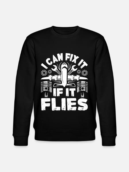 Love Airplane aviation - Stanley/Stella CHANGER Unisex Organic Sweatshirt - black