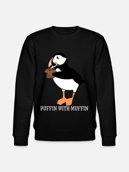 Puffin with muffin puffins - Stanley/Stella CHANGER Unisex Organic Sweatshirt - black