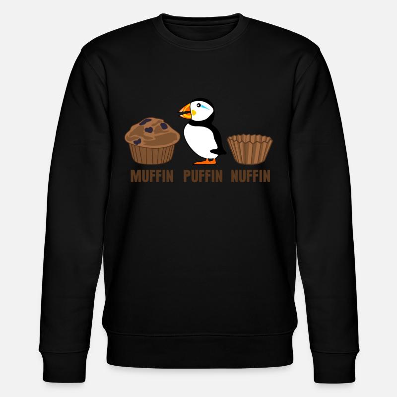 Puffin Muffin Witz Papageientaucher - Stanley/Stella Unisex Bio-Sweatshirt CHANGER - Schwarz