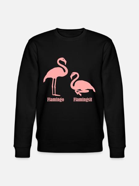 Flamingo Flamingsite Flamingos - Stanley/Stella CHANGER Unisex Organic Sweatshirt - black