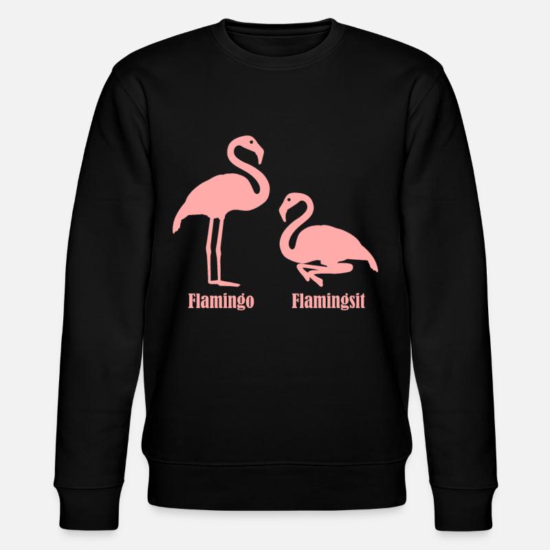Flamingo Flamingsit Flamingos - Stanley/Stella Unisex Bio-Sweatshirt CHANGER  - Schwarz