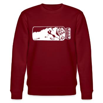 Zugspitze Hike - Stanley/Stella CHANGER Unisex Organic Sweatshirt - burgundy - Front - Nik (191cm) & Marisol (170cm)