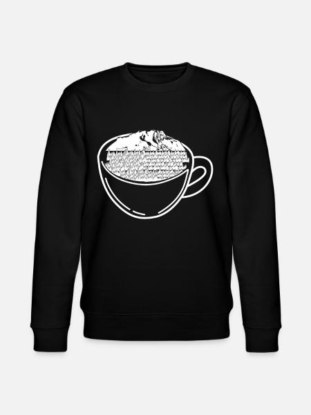 Zugspitze and coffee - Stanley/Stella CHANGER Unisex Organic Sweatshirt - black