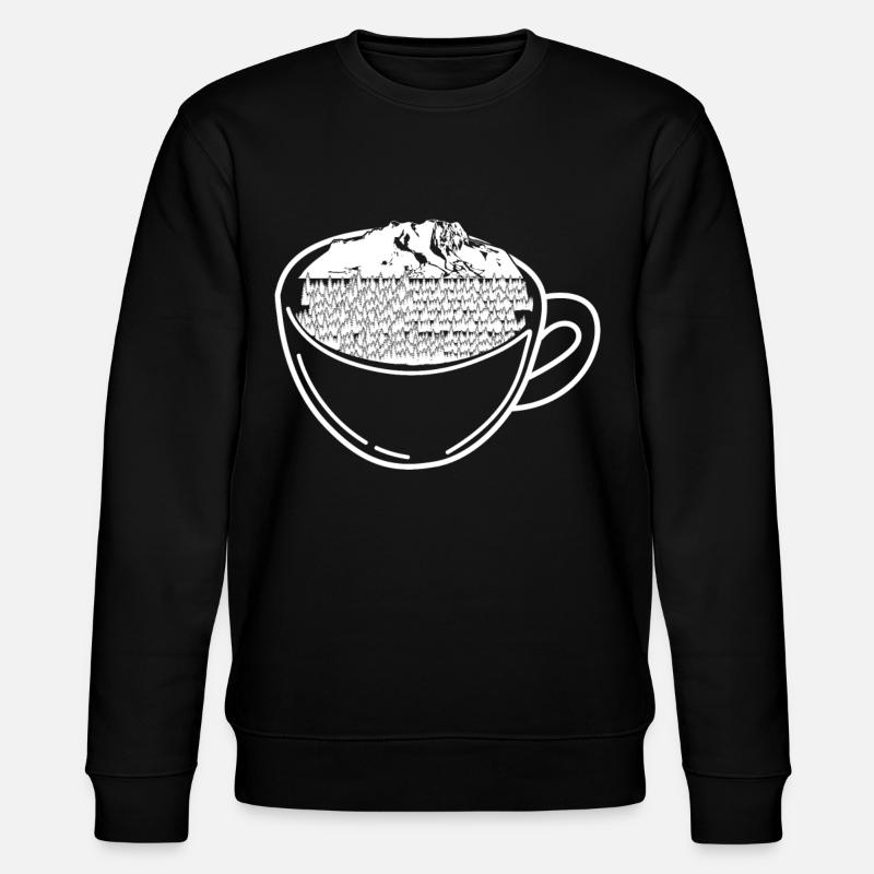 Zugspitze und Kaffee - Stanley/Stella Unisex Bio-Sweatshirt CHANGER  - Schwarz