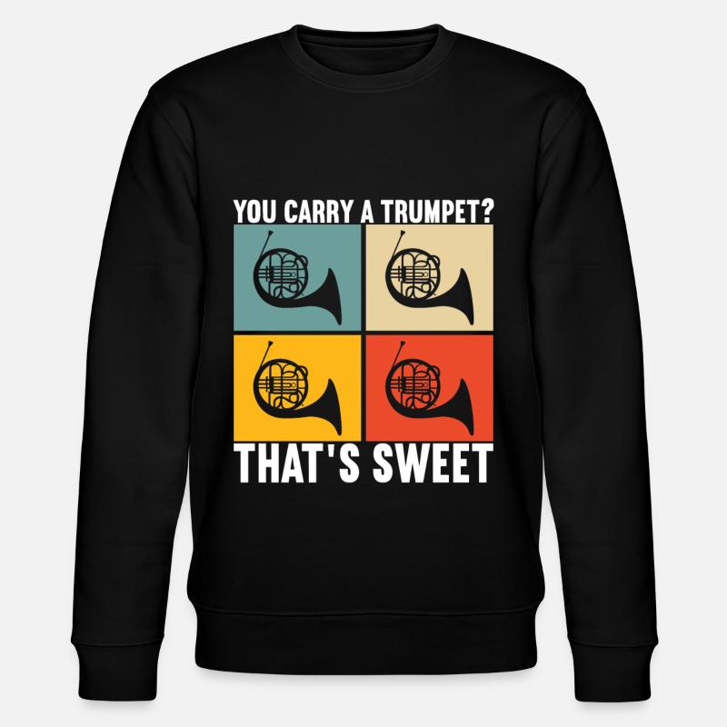 Horn Brass Instrument - Stanley/Stella CHANGER Unisex Organic Sweatshirt - black