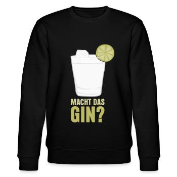 Macht das Gin? - Stanley/Stella Unisex Bio-Sweatshirt CHANGER  - Schwarz - Vorne - Nik (191cm) & Marisol (170cm)