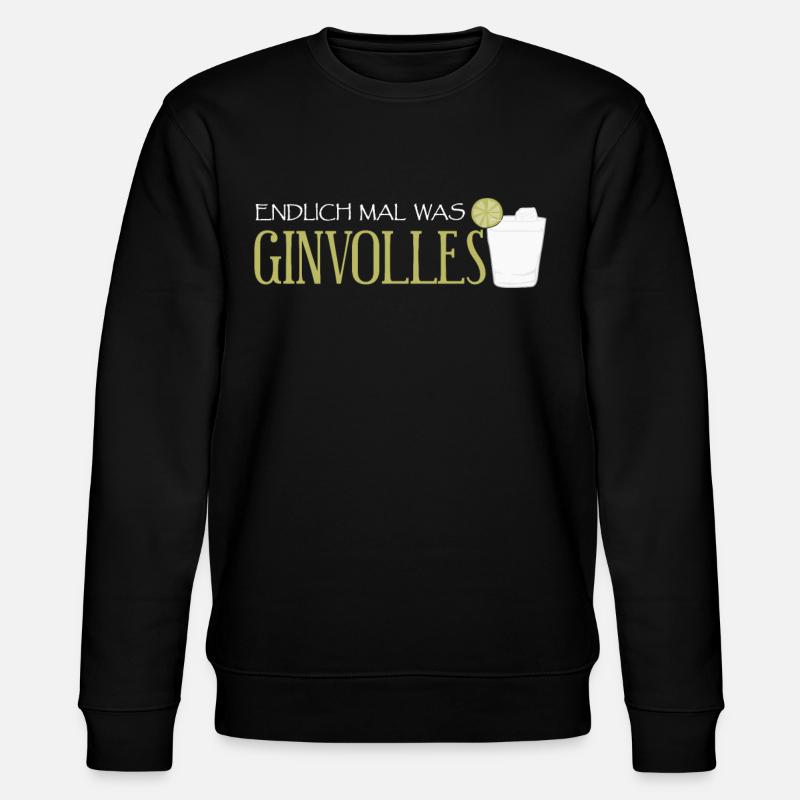 Gin - Endlich mal was Ginvolles. - Stanley/Stella Unisex Bio-Sweatshirt CHANGER  - Schwarz