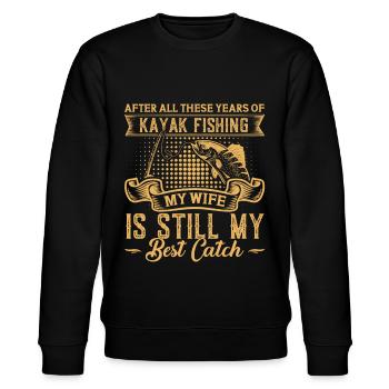 Fishing Kayak Paddling - Stanley/Stella CHANGER Unisex Organic Sweatshirt - black - Front - Nik (191cm) & Marisol (170cm)