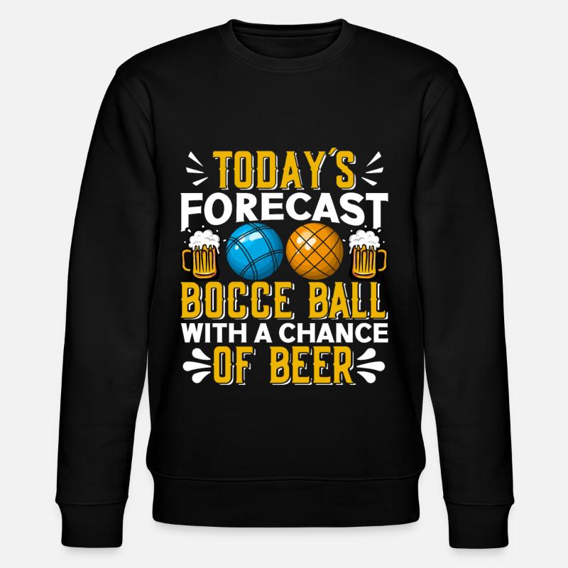 Funny Bocce Game - Stanley/Stella CHANGER Unisex Organic Sweatshirt - black