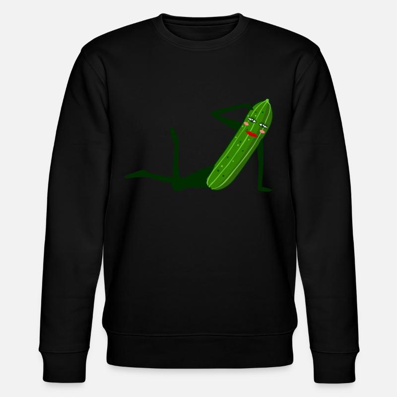 Gurken Fotomodell Model Gurke - Stanley/Stella Unisex Bio-Sweatshirt CHANGER  - Schwarz
