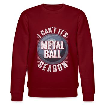 Shot Put Shot Put Shot Putter - Stanley/Stella CHANGER Unisex Organic Sweatshirt - burgundy - Front - Nik (191cm) & Marisol (170cm)