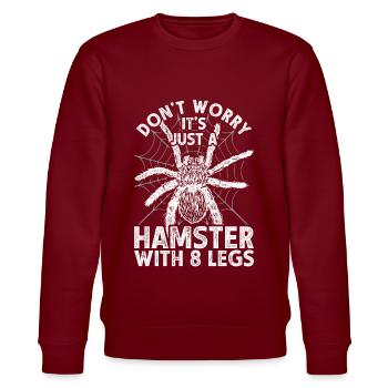 Tarantula Tarantulas - Stanley/Stella CHANGER Unisex Organic Sweatshirt - burgundy - Front - Nik (191cm) & Marisol (170cm)