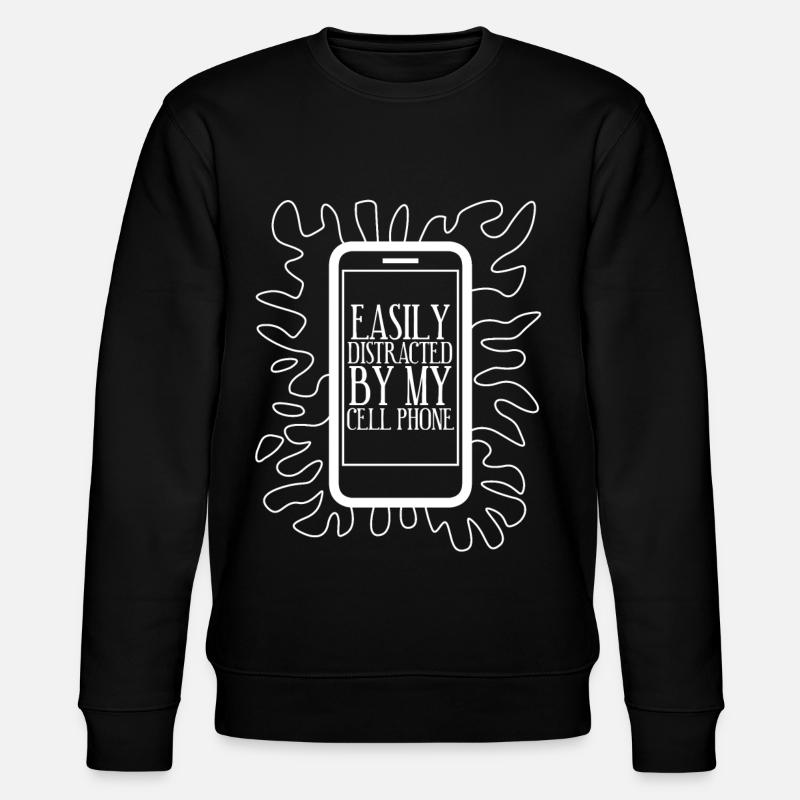 Handysüchtig - Stanley/Stella Unisex Bio-Sweatshirt CHANGER  - Schwarz