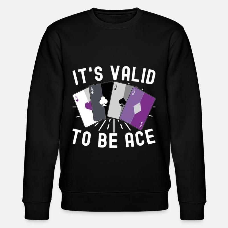 Asexuel Ace - Stanley/Stella Unisex Bio-Sweatshirt CHANGER - Schwarz