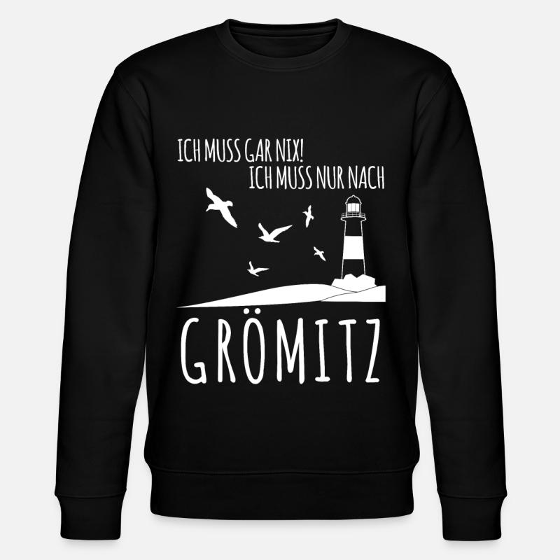Grömitz Urlaub - Stanley/Stella Unisex Bio-Sweatshirt CHANGER  - Schwarz