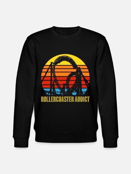 Roller Coaster Roller Coasters Rollercoaster - Stanley/Stella CHANGER Unisex Organic Sweatshirt - black