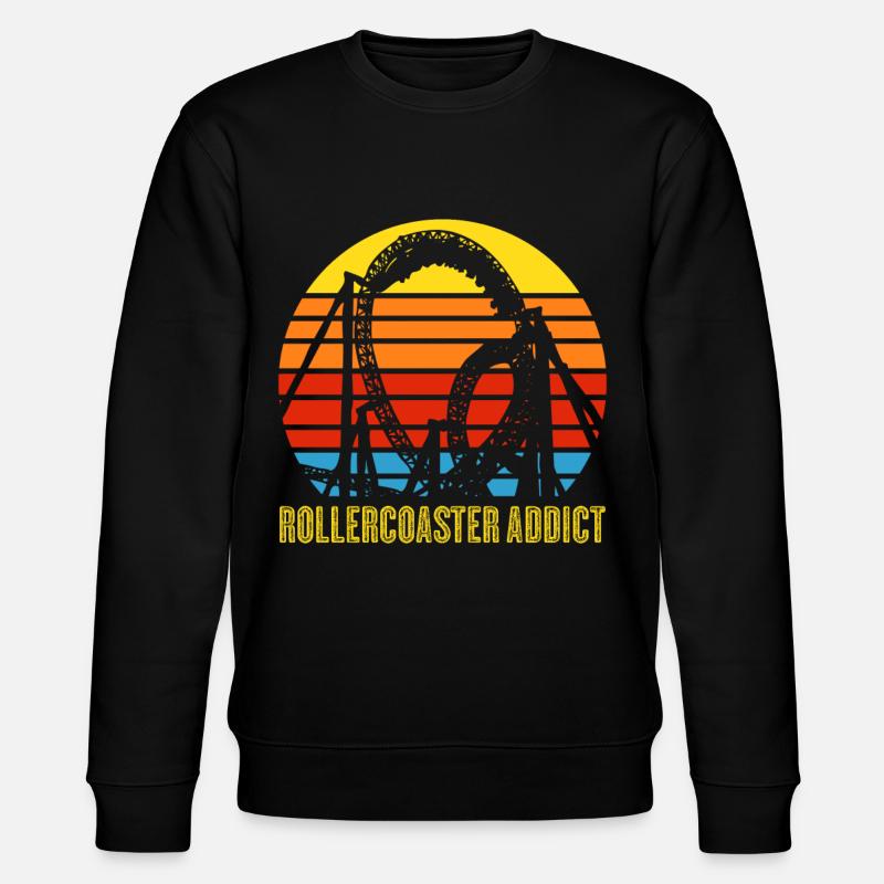 Achterbahn Roller Coasters Rollercoaster - Stanley/Stella Unisex Bio-Sweatshirt CHANGER  - Schwarz