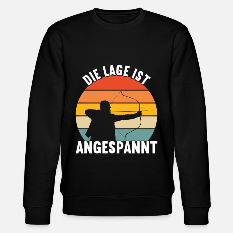 Bogenschießen Bogenschütze - Stanley/Stella Unisex Bio-Sweatshirt CHANGER  - Schwarz