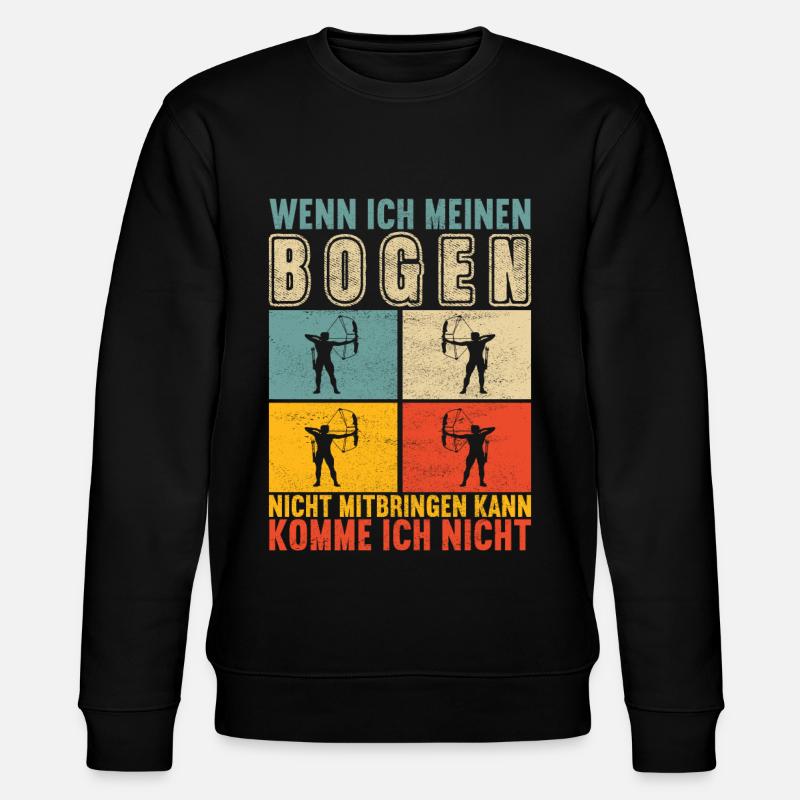 Bogenschießen Bogenschütze - Stanley/Stella Unisex Bio-Sweatshirt CHANGER  - Schwarz