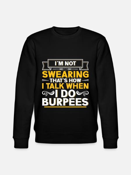 Burpees Exercises Workout - Stanley/Stella CHANGER Unisex Organic Sweatshirt - black