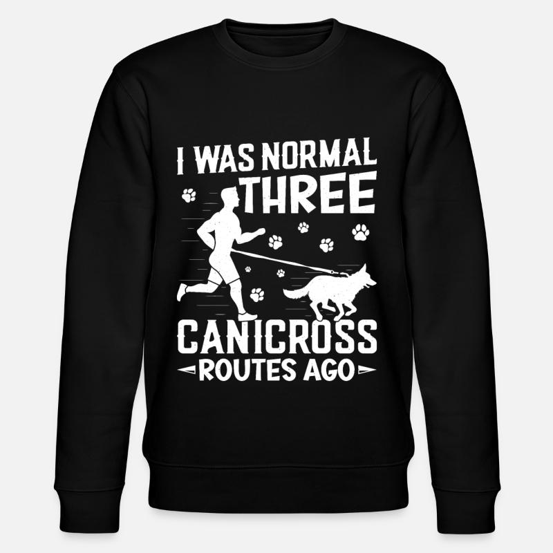 Dog running Canicross Design - Stanley/Stella CHANGER Unisex Organic Sweatshirt - black