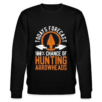 Pfeilspitzen Hunting Arrowheads - Stanley/Stella Unisex Bio-Sweatshirt CHANGER  - Schwarz - Vorne - Nik (191cm) & Marisol (170cm)