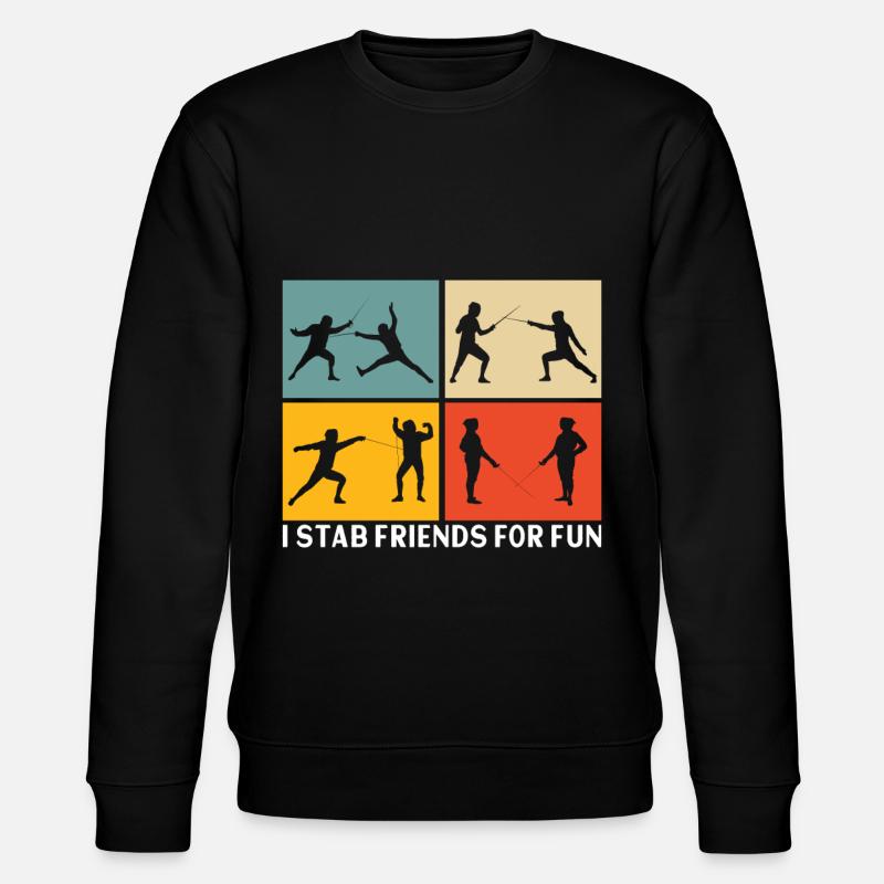 Fechten Fechtsport - Stanley/Stella Unisex Bio-Sweatshirt CHANGER  - Schwarz
