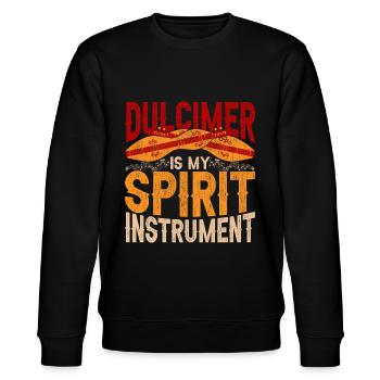 Dulcimer Is My Spirit Instrument - Stanley/Stella Unisex Bio-Sweatshirt CHANGER  - Schwarz - Vorne - Nik (191cm) & Marisol (170cm)