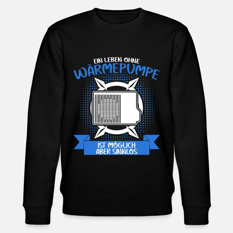 Wärmepumpe Klimaschutz Wärmepumpen - Stanley/Stella Unisex Bio-Sweatshirt CHANGER  - Schwarz