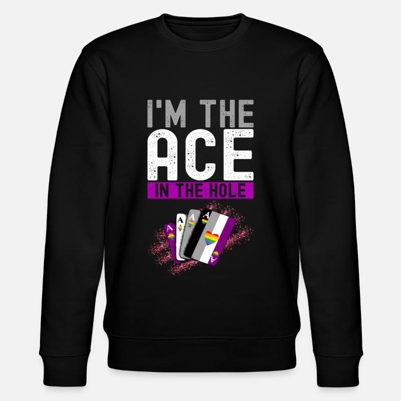 Asexuell Ace - Stanley/Stella Unisex Bio-Sweatshirt CHANGER  - Schwarz
