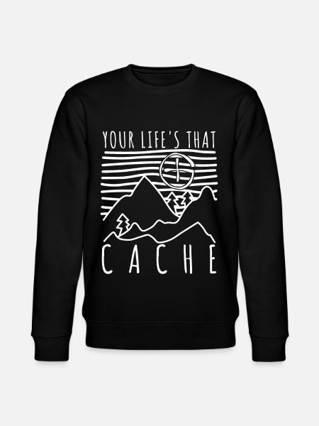 Geocacher Treasure Hunt Geocache - Stanley/Stella CHANGER Unisex Organic Sweatshirt - black