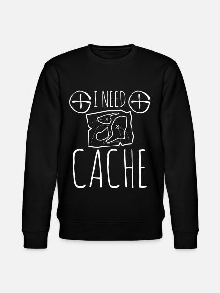 Geocacher Witz Schatzsuche Geocache - Stanley/Stella Unisex Bio-Sweatshirt CHANGER - Schwarz