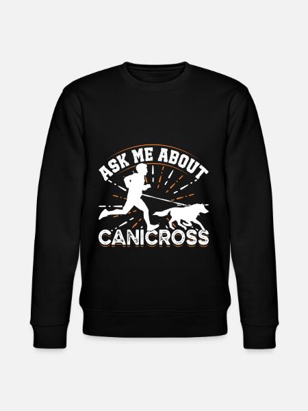 Dog running Canicross Design - Stanley/Stella CHANGER Unisex Organic Sweatshirt - black