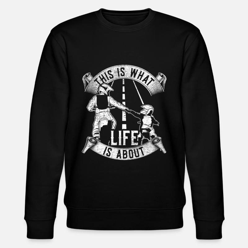 Motocross Cross MX - Stanley/Stella CHANGER Unisex Organic Sweatshirt - black