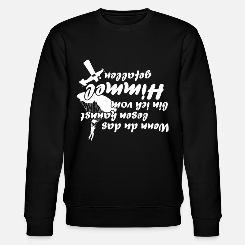Fallschirmspringer Fallschirm Skydiving - Stanley/Stella Unisex Bio-Sweatshirt CHANGER - Schwarz