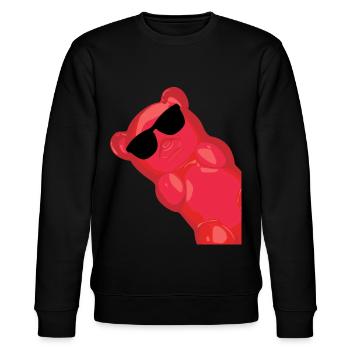 Gummibärchen mit Sonnenbrille - Stanley/Stella Unisex Bio-Sweatshirt CHANGER  - Schwarz - Vorne - Nik (191cm) & Marisol (170cm)