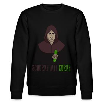 Rogue with cucumber - Stanley/Stella CHANGER Unisex Organic Sweatshirt - black - Front - Nik (191cm) & Marisol (170cm)