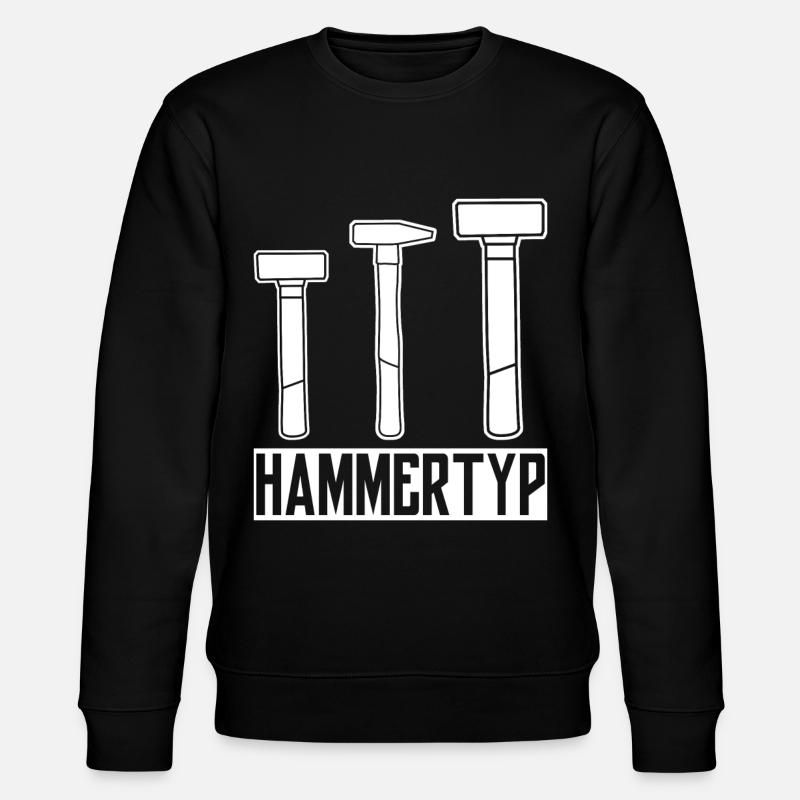 Hammer Dachdecker Hämmer Zimmermann - Stanley/Stella Unisex Bio-Sweatshirt CHANGER  - Schwarz
