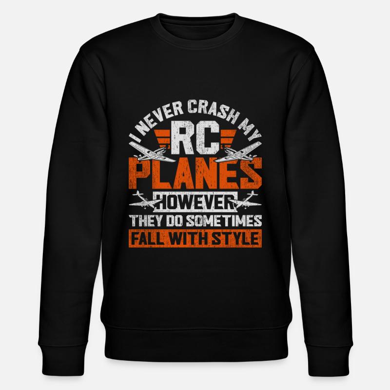 Model airplanes - Stanley/Stella CHANGER Unisex Organic Sweatshirt - black
