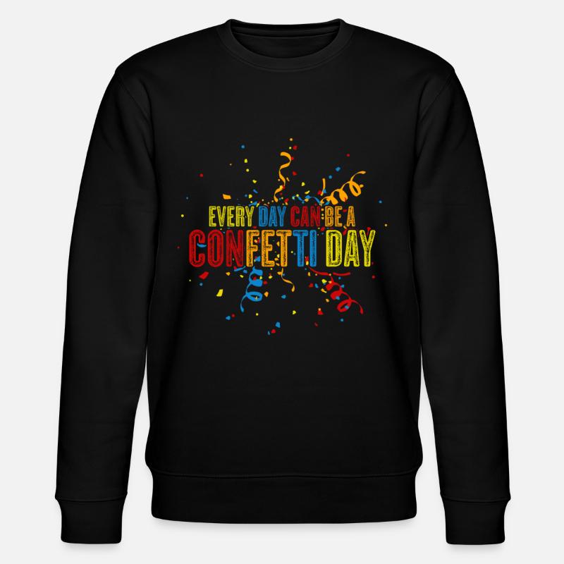 Konfetti Karneval Party Fasching - Stanley/Stella Unisex Bio-Sweatshirt CHANGER  - Schwarz