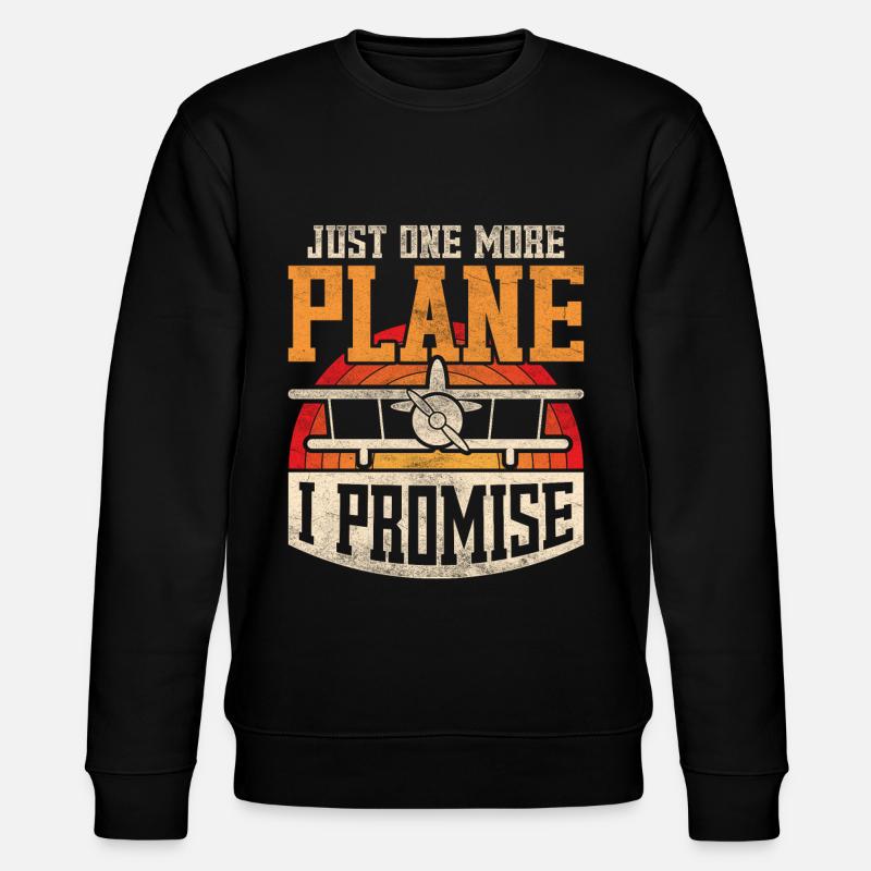 Model Airplane Model Airplane - Stanley/Stella CHANGER Unisex Organic Sweatshirt - black