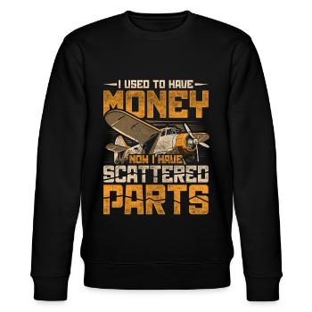 Model Airplane Model Airplane - Stanley/Stella CHANGER Unisex Organic Sweatshirt - black - Front - Nik (191cm) & Marisol (170cm)