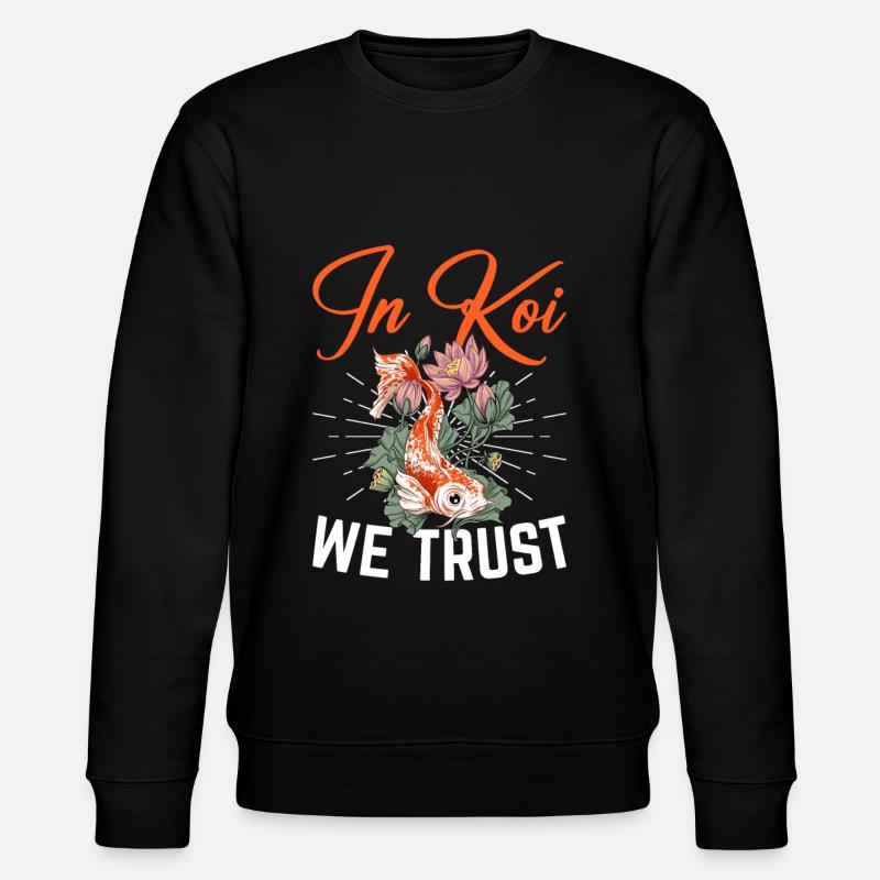 Koi Fish Japanese - Stanley/Stella CHANGER Unisex Organic Sweatshirt - black