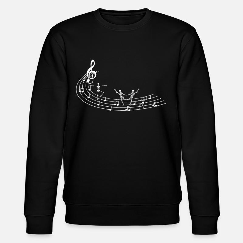 Skeleton Dancing Halloween Skeletons - Stanley/Stella CHANGER Unisex Organic Sweatshirt - black