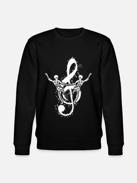 Skeleton Halloween Dancing Skeletons - Stanley/Stella CHANGER Unisex Organic Sweatshirt - black