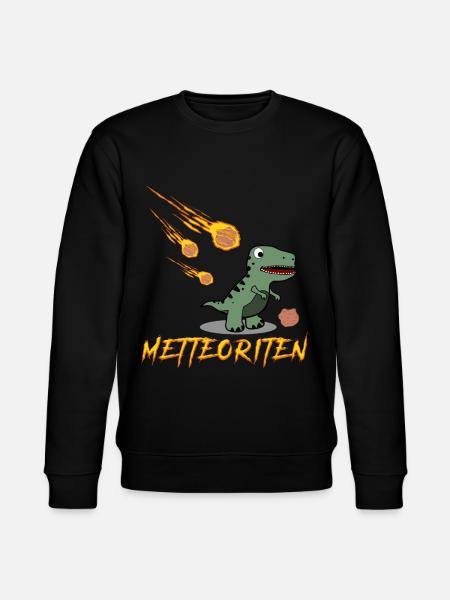Hackfleisch Dinosaurier Mettbrötchen - Stanley/Stella Unisex Bio-Sweatshirt CHANGER - Schwarz