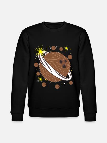 Coconut Space Planet Coconuts - Stanley/Stella CHANGER Unisex Organic Sweatshirt - black
